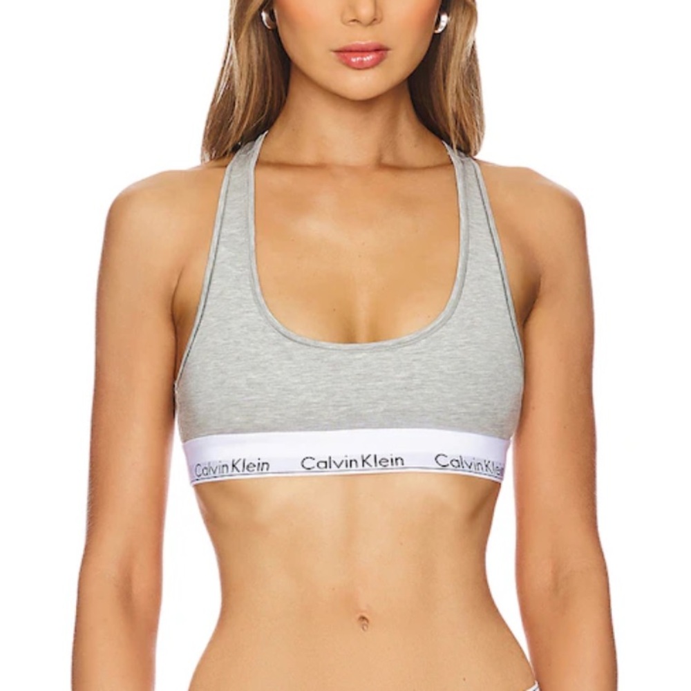 Calvin Klein Heather Gray Bralette and Panty Set